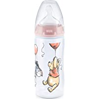 Los mejores  - NUK 10216273 Disney Winnie the Pooh First Choice+ - Biberón- tetina adaptada a la mandíbula- 300 ml- 6-18 meses- rosa…